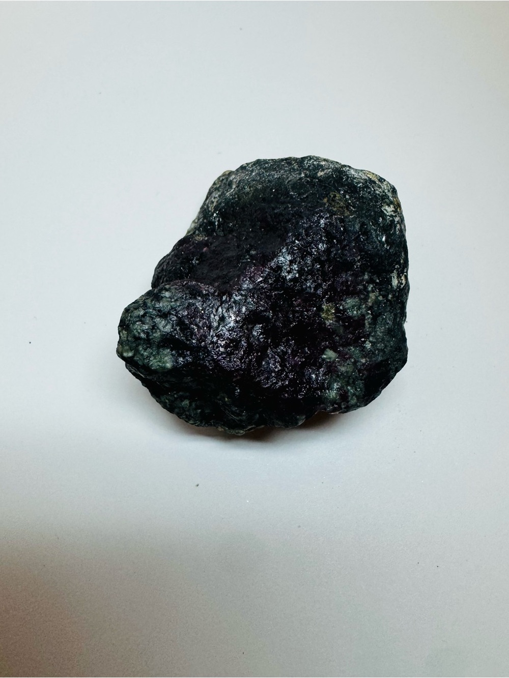 Mineral rock Eudialyte - Dark Green and Black Natural Stone Accent